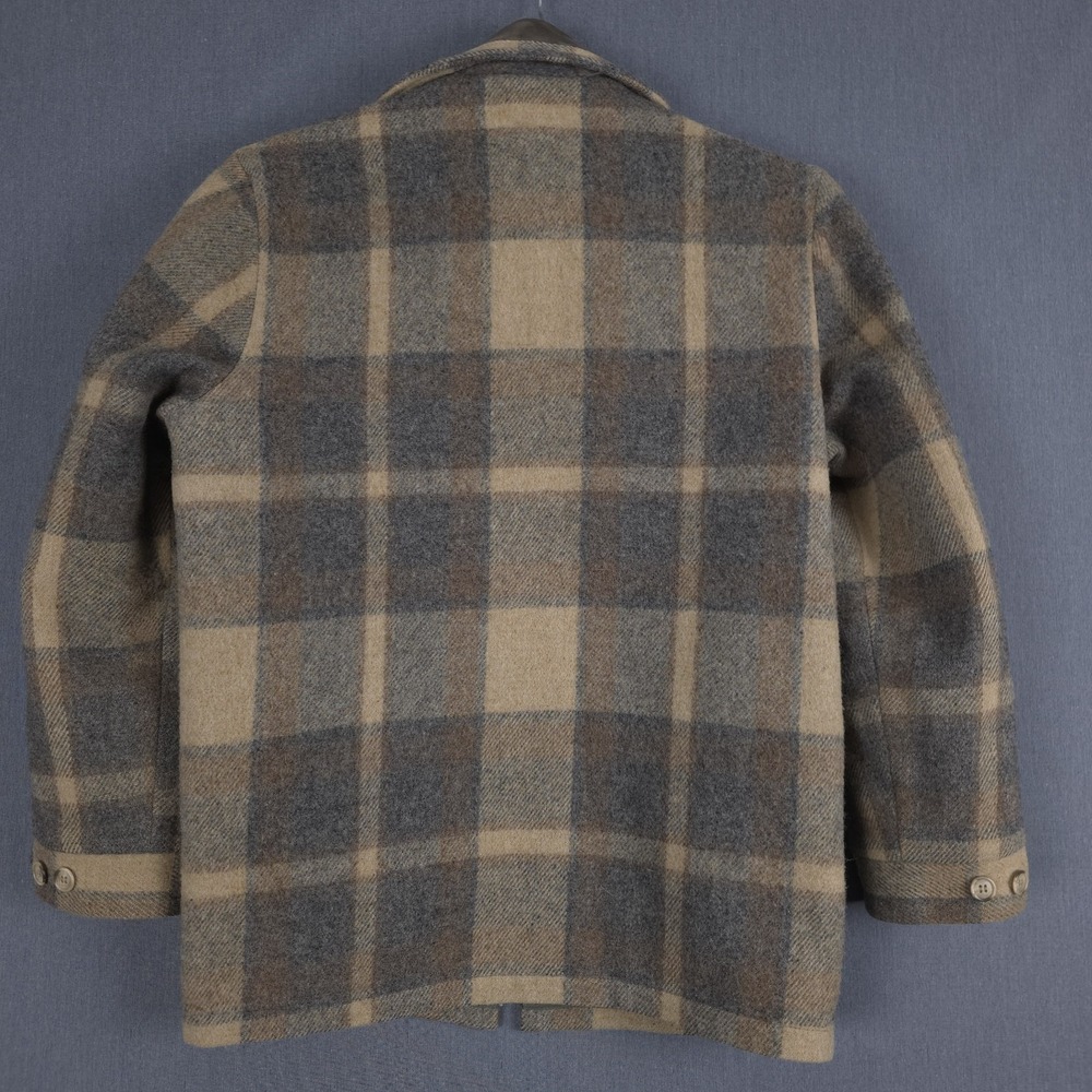 Woolrich Heavyweight Flannel Coat Mens Medium Wool Blend Sherpa Lined‎ Full Zip - Picture 9 of 10